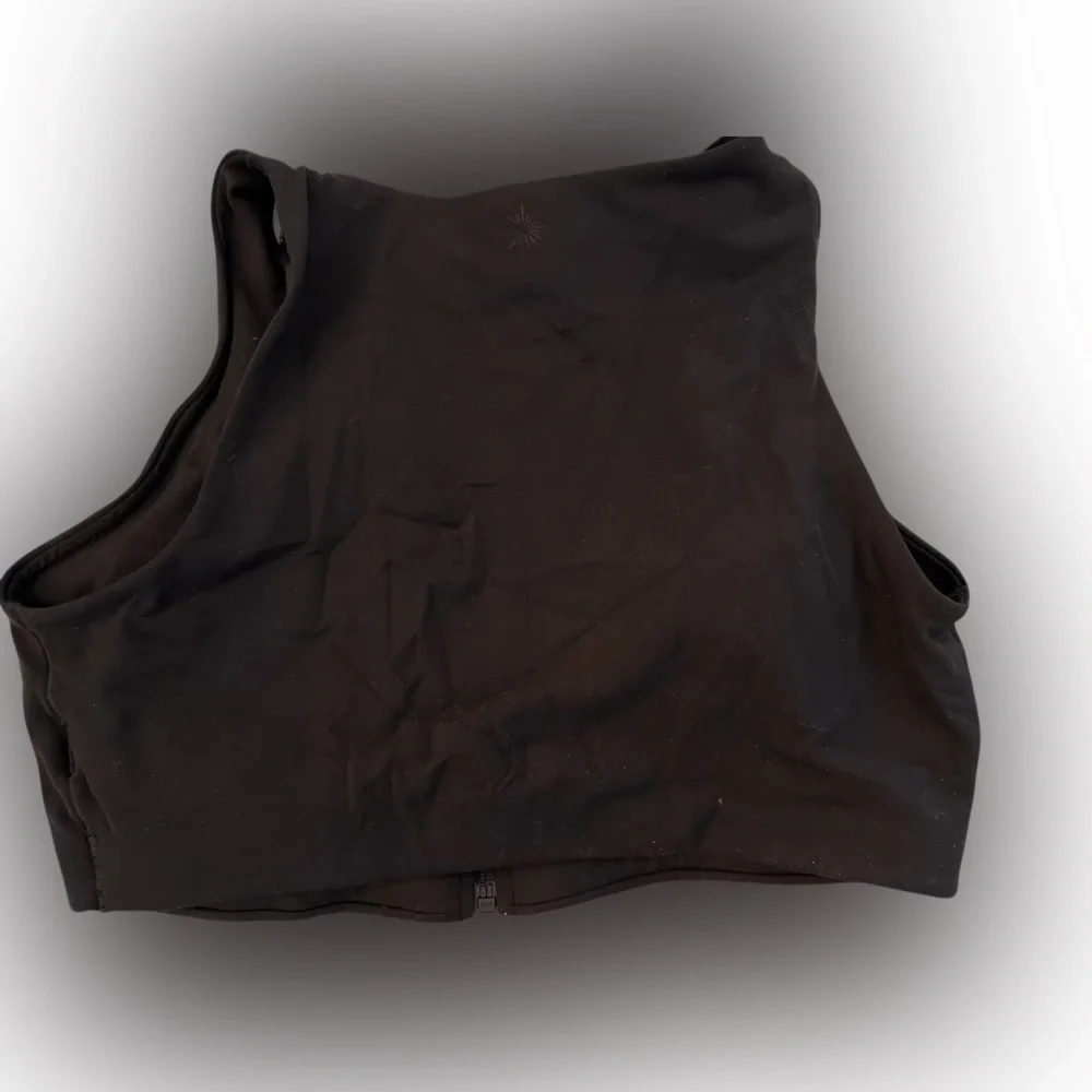 Aerie Offline Black Zip-Up Sports Bra NWOT - Picture 2 of 4